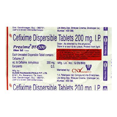 PREXIME DT 200 Tablet 10's - Bacterial Infections-Cep