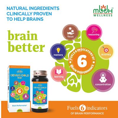 MBDH Wellness Genius Gold Malt 400 gm - Speciality Medicines