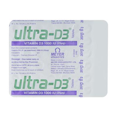 Ultra D3 1000IU Tablet 48'S - Supplements-Vit