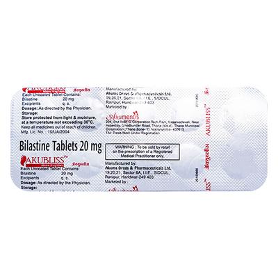 AKUBLISS 20 Tablet 10's - Allergies-Ant