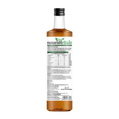 NourishVitals Apple Cider Vinegar with Mother Vinegar (Raw Unfiltered & Undiluted) 500 ml - Apple Cider Vinegars