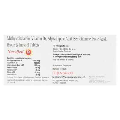 NERVIJEN D3 Tablet 10's - Supplements-Vam