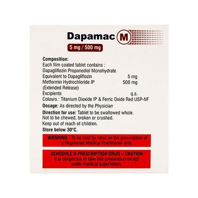 DAPAMAC M 5/500 Tablet 10's - Diabetes-Ant