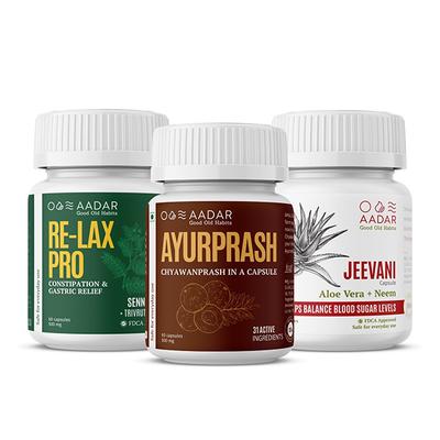 Aadar Metabolism Combo Pack- For Fast Relief from Constipation and Gastric Troubles - General Health