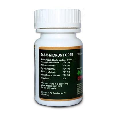 20 Microns Herbal Dia-B-Micron Forte Tablet 60's - Diabetes Care (Ayush)