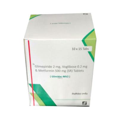 GLIMIDAC MV 2 Tablet 15's - Diabetes-Ant