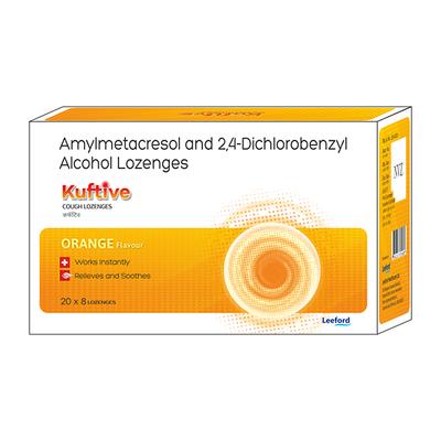 KUFTIVE ORANGE FLAVOUR COUGH Lozenges 8's - Cough And Cold-Cou