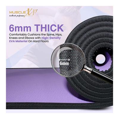 MuscleXP EVA Yoga Mat with Carrying Strap - Purple 1's - Workout Essentials
