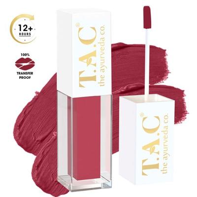 TAC The Ayurveda Co. Liquid Matte Lipstick - Maroon Fantasy 5 ml - Liquid Lipsticks