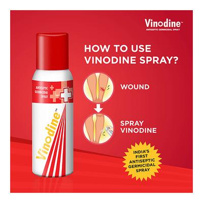 Vinodine Povidone-Iodine Anti-Septic Germicidal Spray 75gm - Pain Relief Spray