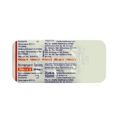 Elicia 2mg Tablet 10'S - Psychosis-Ans