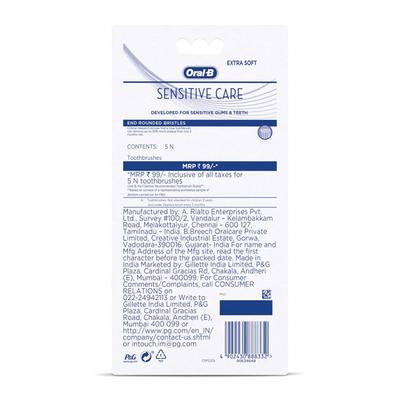 Oral-B Sensitive Care Toothbrush - Extrasoft 5's - Toothbrushes