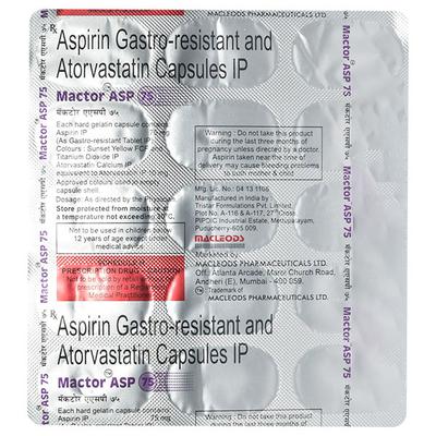 MACTOR ASP 75 Capsule 15's - Blood Clot-Ant