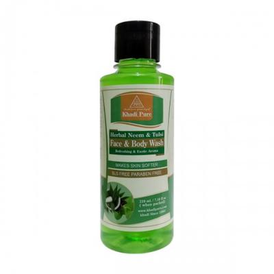 Khadi Pure Herbal SLS Paraben Free Body Wash - Neem & Tulsi 210 ml - Shower Gels & Body Wash