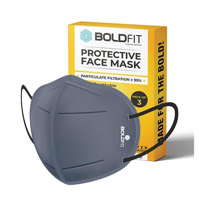 Boldfit N95 Face Mask - Grey 3's - Face Mask