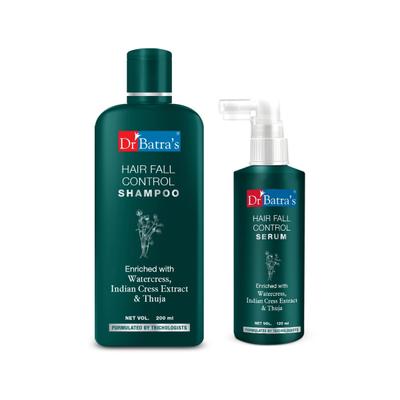 Dr Batra's Hair Fall Control Shampoo 200 ml + Hair Fall Control Serum 125 ml - Hair Treatment