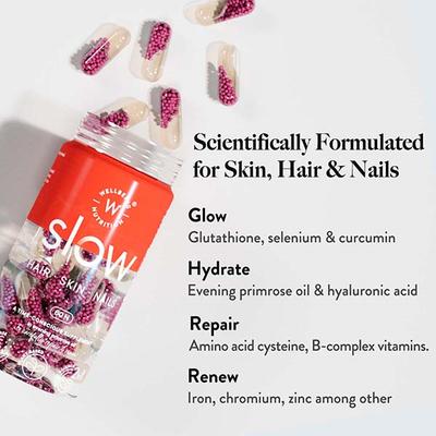 WellbeingNutritionSlowSkin, Hair & Nails Men & Women Glutathione, Hyaluronic acid, Biotin - Biotins