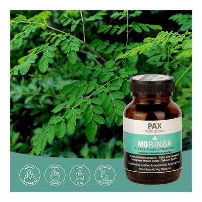 PAX Vedic Science Moringa Veg Capsule 60's - Herbal Dietary Supplement