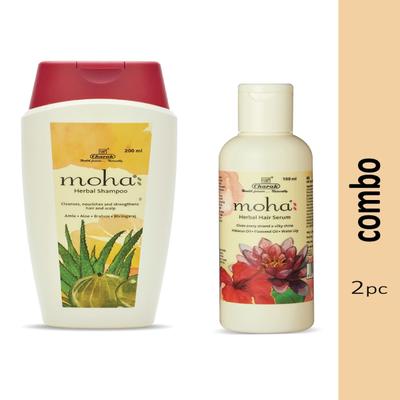 Moha Herbal Shampoo 200 ml + Moha Herbal Hair Serum 100 ml 1's - Shampoos