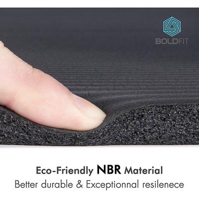 Boldfit Yoga Mat - Black (NBR) 1's - Workout Essentials