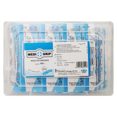 Medigrip Wash Proof Medicated Dressing 100's - Bandages
