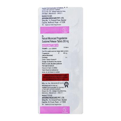 GESTCURE SR 200 Tablet 10's - Hormonal Therapy-Oes