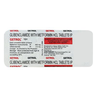 Getrol Tablet 10'S - Diabetes-Ant