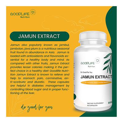 Goodlife Nutrition Jamun Extract Capsule 60's - Herbal Dietary Supplement