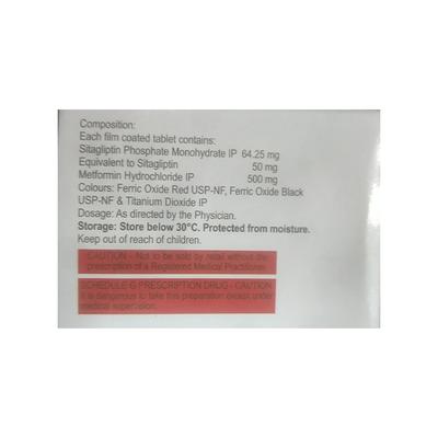 SITAGIS M 50/500 Tablet 10's - Diabetes-Ant