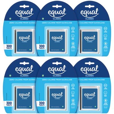 Equal Classic Sweetener Tablet (Pack of 6 x 300's) 1's - Sweeteners