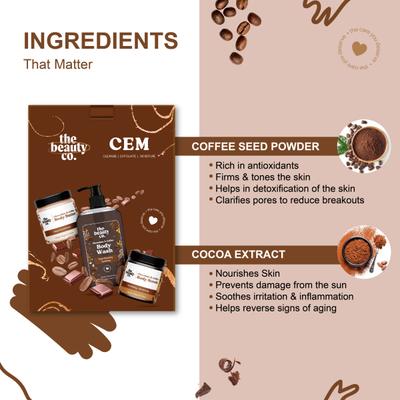 The Beauty Co. ChoCo Cleansing-Exfoliating-Moisturizing Kit (Body Scrub + Body Wash + Body Butter) - Bath Kits & Sets