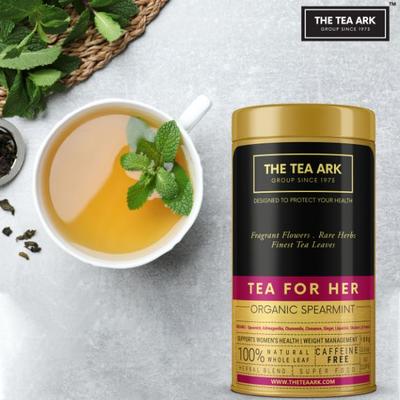 The Tea Ark Tea For Her Tea - Organic Spearmint 100 gm (Tin) - Herbal/Green Teas