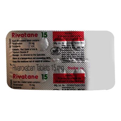 RIVATANE 15 Tablet 10's - Blood Clot-Ant