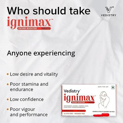 Vedistry Ignimax Desire Booster Tablet 60's - Pure Herbs