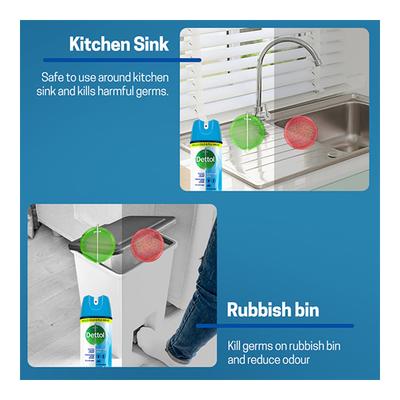 Dettol Multi-Purpose Disinfectant Spray For Hard & Soft Surfaces - Spring Blossom 225 ml - Others