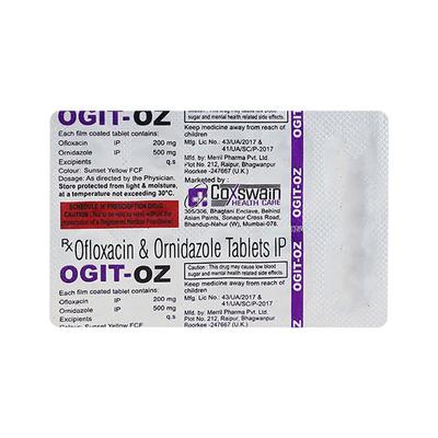 OGIT OZ TABLET 10'S - Bacterial Infections-Qui