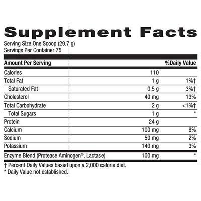 GNC PP Amplified Gold 100% Whey Protein Advanced Powder - Vanilla Ice Cream Flavour 4.9 lb (N) - Whey Proteins