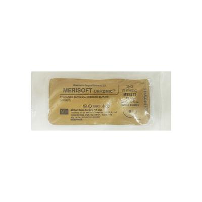 Meril Merisoft Chromic Sterilised Surgical Needled Suture (Catgut) (3-0) (ME4237) 1's - Bandages & Dressings