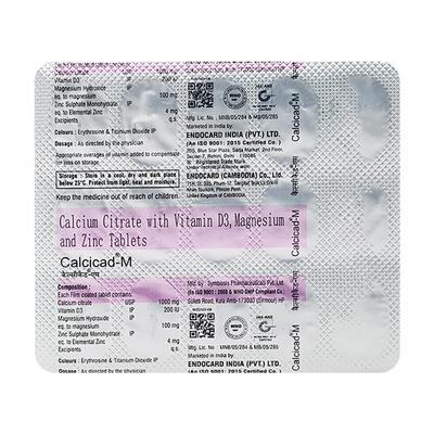 CALCICAD M 1000mg/200IU Tablet 15's - Supplements-Cal