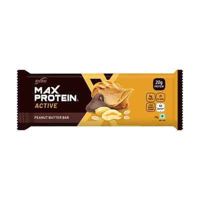 RiteBite Max Protein Active Peanut Butter Bar (Pack of 12 x 70 gm) - Nutritional Bars