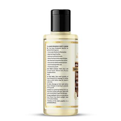 Khadi Organique Khadi Sweet Almond Oil 210 ml - Personal Care (Ayush)