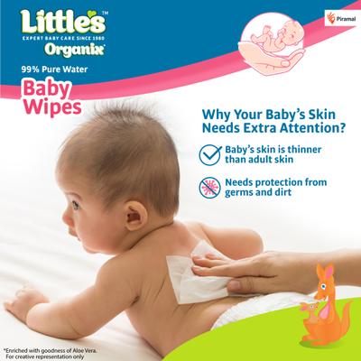 Little's Organix 99% Water Wipes 72's - Diapers & Wipes