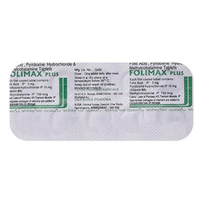 FOLIMAX PLUS Tablet 10's - Iron Supplement/Anaemia-Vma