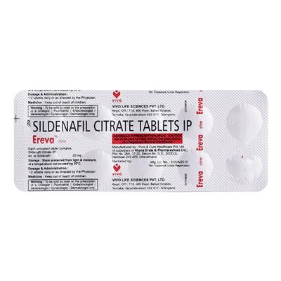 EREVA 25mg Tablet 10's - Impotence/Erectile Dysfunction (Ed)