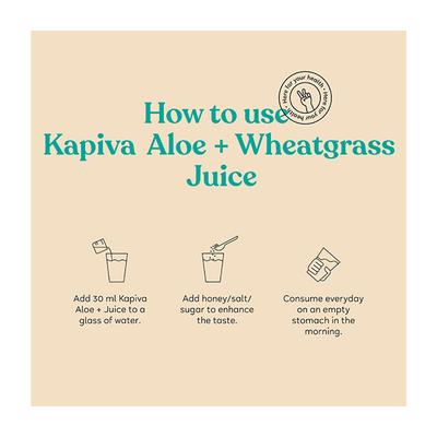 Kapiva Aloe + Wheatgrass Juice 1 ltr - Ayurvedic Juices