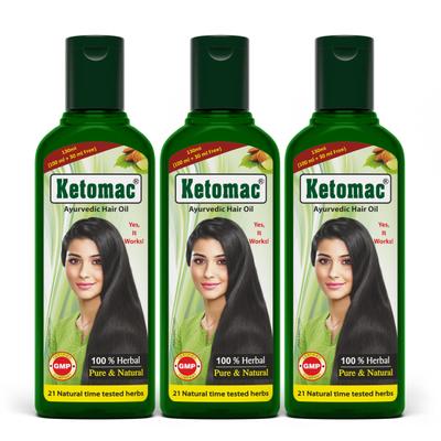 Ketomac Ayurvedic Hair Oil (Pack of 3 X 130 ml) 1's - Hair Oils
