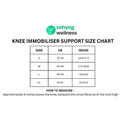 Sahyog Wellness 14' Immobiliser Knee Brace Support (S) 1's - Knee/Ankle/Leg/Foot Supports