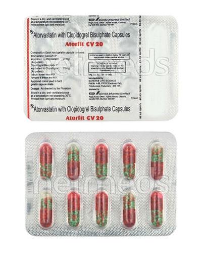 Atorfit CV 20mg Capsule 10'S - High Cholesterol-Dys