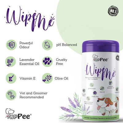 PupPee Wipe Me Pet Wipes 100's - Pet Grooming