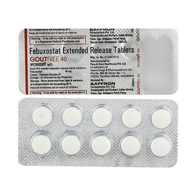 Goutfree 40mg Tablet 10'S - Gout